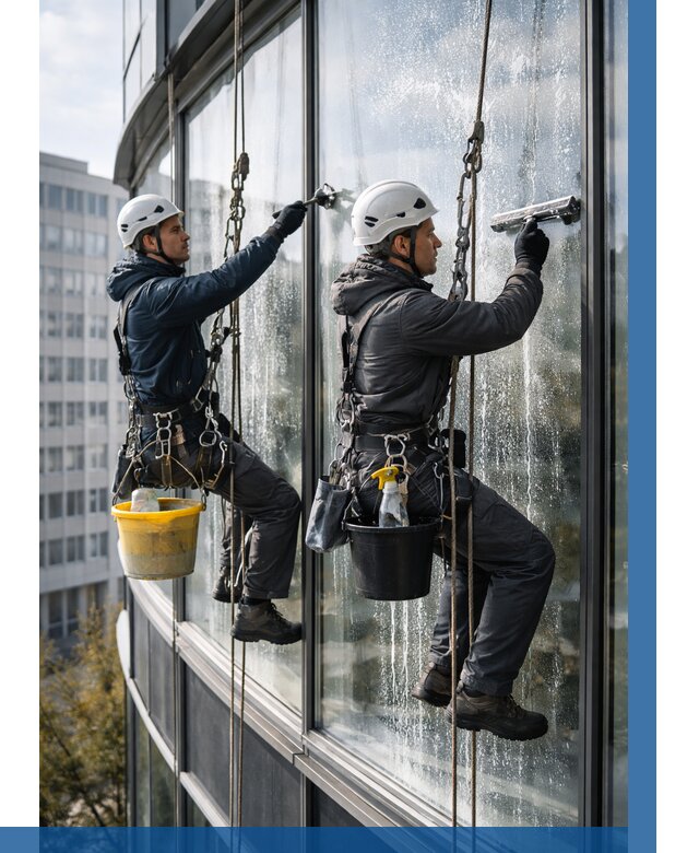 Мойка панорамных окон в Еманжелинске от 359 р. заказать у ВЫСОТНИК-Мнж