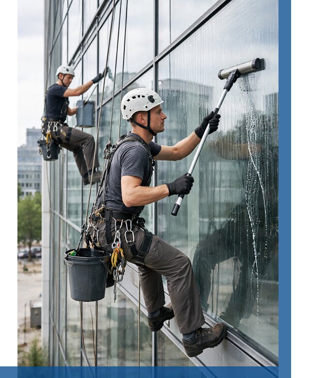 Мойка витражей альпинистами в Еманжелинске от 719 р. под ключ|ВЫСОТНИК-Мнж