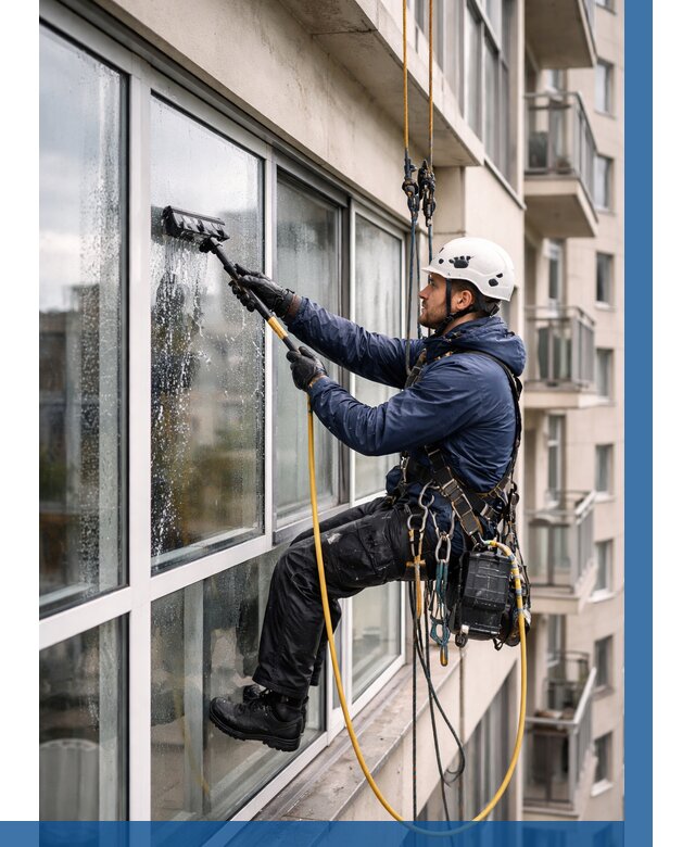 Мойка балконного остекления в Еманжелинске от 3595 р. | ВЫСОТНИК-Мнж