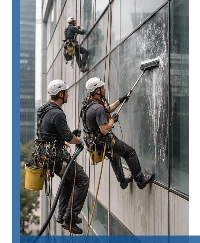 Профессиональная высотная мойка фасадов зданий в Еманжелинске