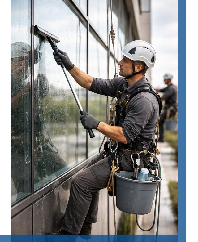 Мойка стеклянных фасадов в Еманжелинске от 205 р. | ВЫСОТНИК-Мнж