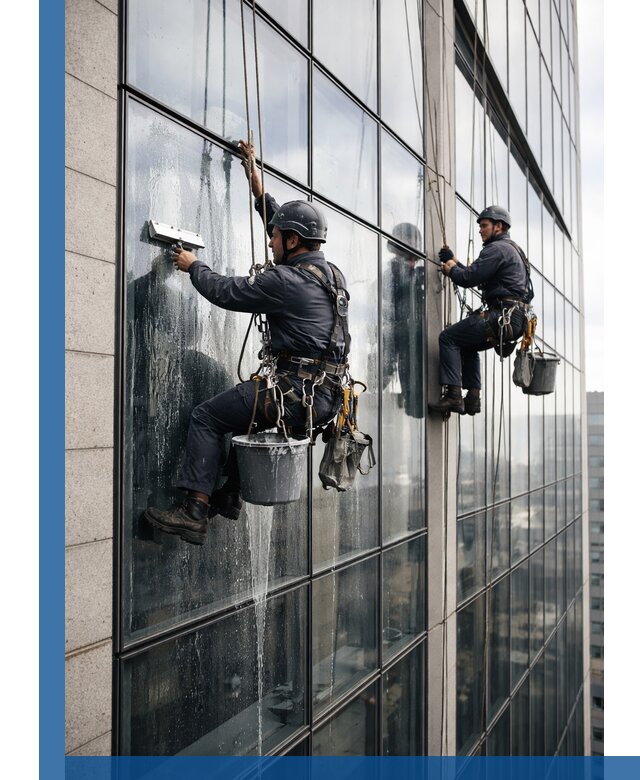 Профессиональная мойка стеклянных фасадов зданий в Еманжелинске