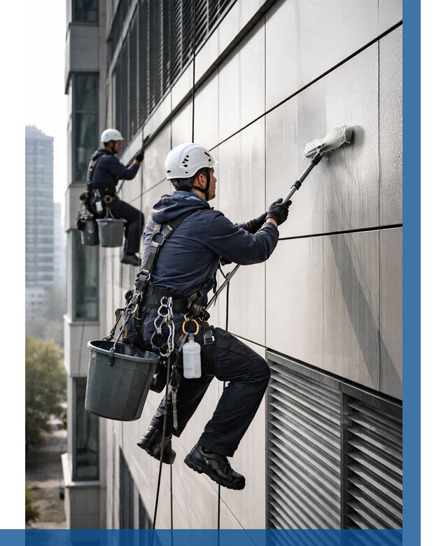 Мойка вентилируемого фасада в Еманжелинске от 257 р. | ВЫСОТНИК-Мнж