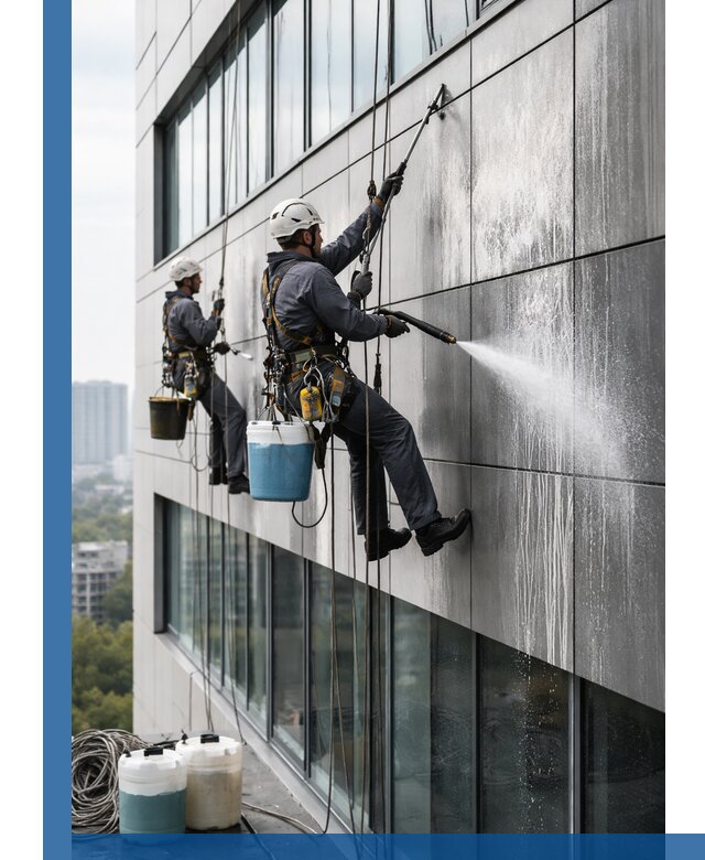 Профессиональная мойка вентилируемых фасадов в Еманжелинске