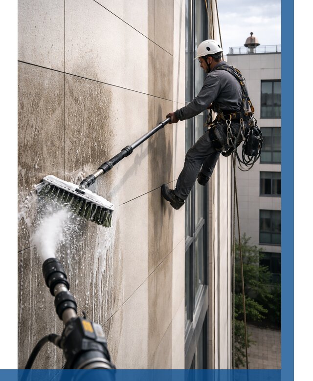 Мойка фасада из керамогранита в Еманжелинске от 308 р. | ВЫСОТНИК-Мнж