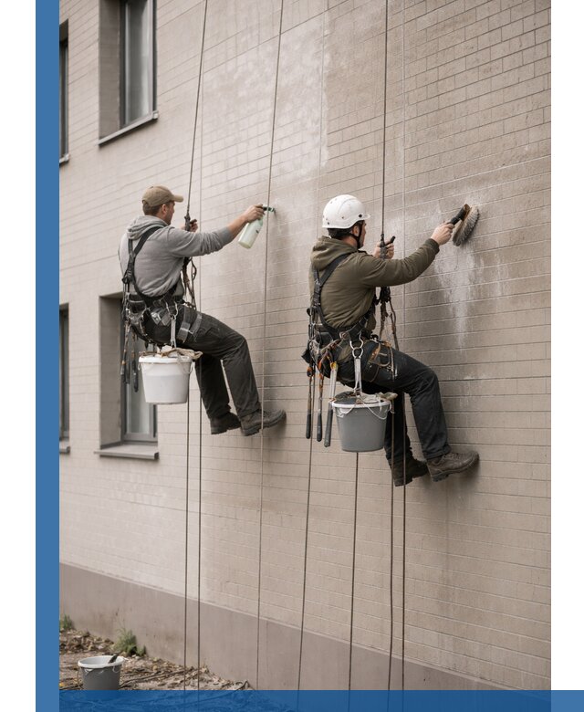 Удаление высолов с фасада зданий в Еманжелинске без повреждений и следов