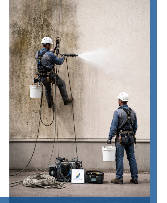 Очистка фасада от плесени в Еманжелинске от 308 р. | ВЫСОТНИК-Мнж