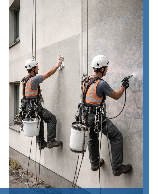 Антиграффити покрытие фасада в Еманжелинске от 616 р. | ВЫСОТНИК-Мнж