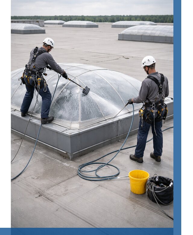 Мойка зенитных фонарей в Еманжелинске, заказать от 4622 р. | ВЫСОТНИК-Мнж