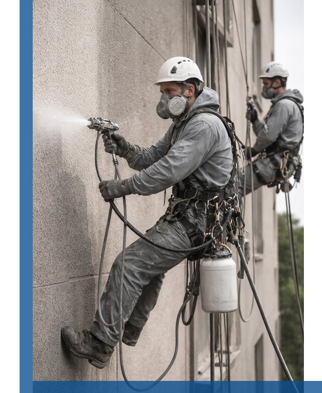 Безвоздушная покраска фасадов зданий в Еманжелинске профессионально