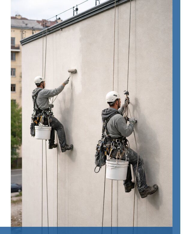 Покраска оштукатуренного фасада в Еманжелинске от 329 р. | ВЫСОТНИК-Мнж