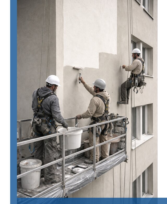 Покраска оштукатуренного фасада в Еманжелинске под ключ с гарантией