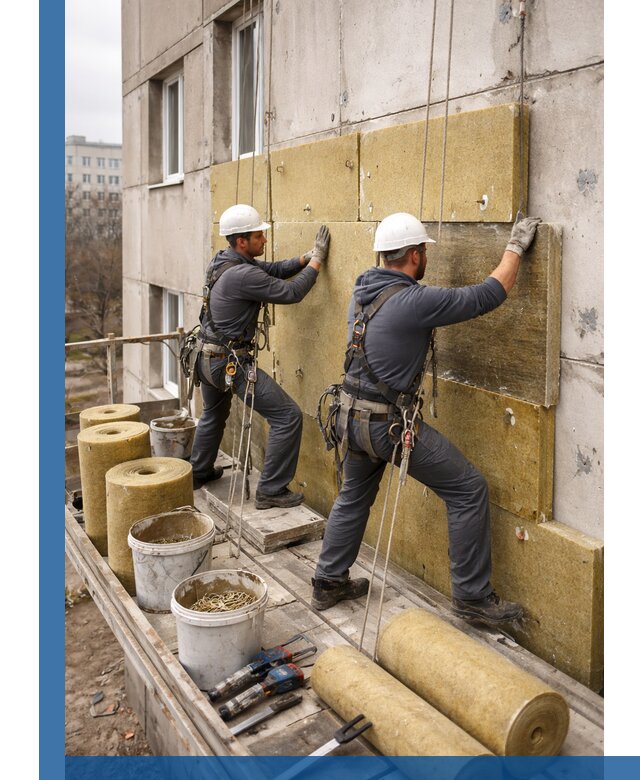 Утепление фасада минватой в Еманжелинске под ключ с гарантией