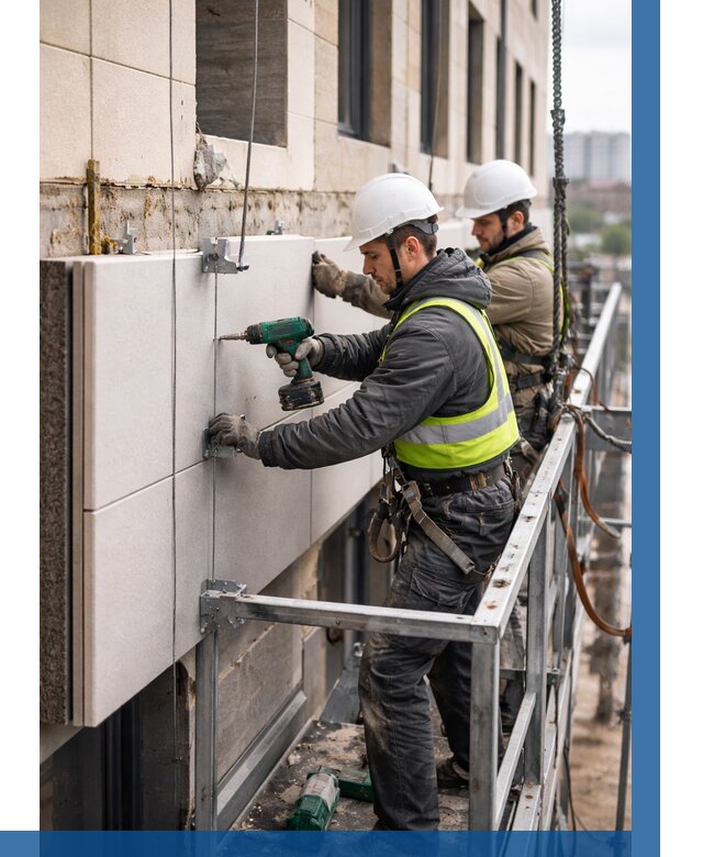 Монтаж фасадных термопанелей в Еманжелинске от 1541 р. | ВЫСОТНИК-Мнж