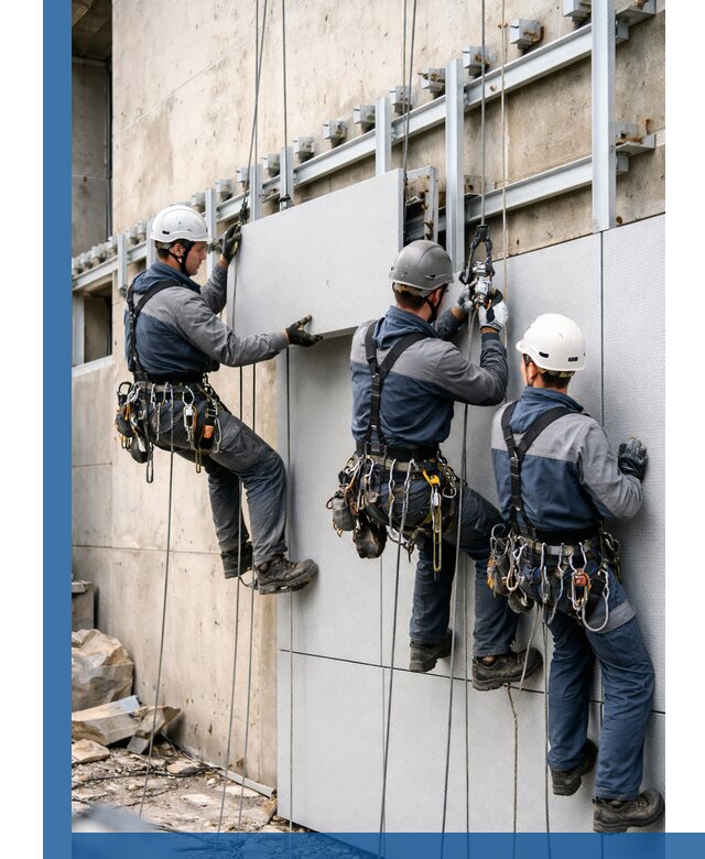 Монтаж вентилируемого фасада в Еманжелинске под ключ с гарантией качества