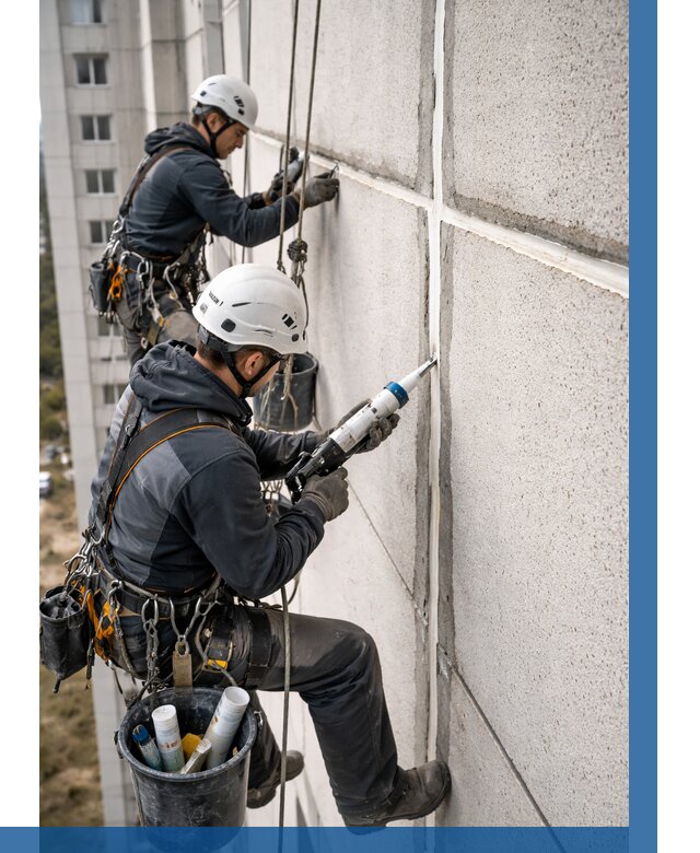Герметизация межпанельных швов в Еманжелинске от 719 р. | ВЫСОТНИК-Мнж