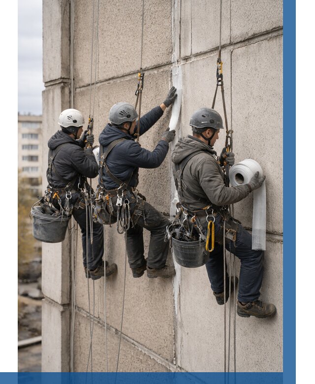 Ремонт межпанельных швов в Еманжелинске от 770 р. | ВЫСОТНИК-Мнж