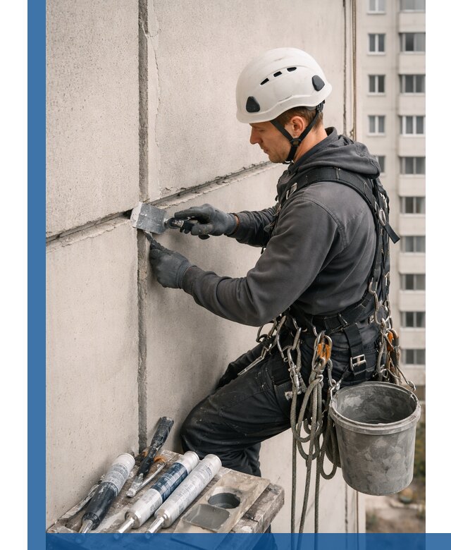 Ремонт межпанельных швов в Еманжелинске герметизация и восстановление