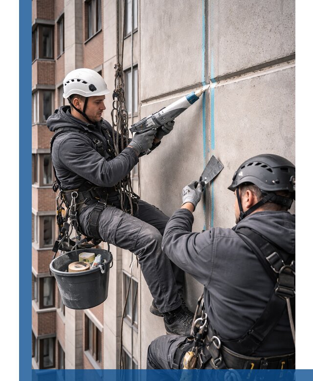 Вторичная герметизация швов фасада и кровли в Еманжелинске