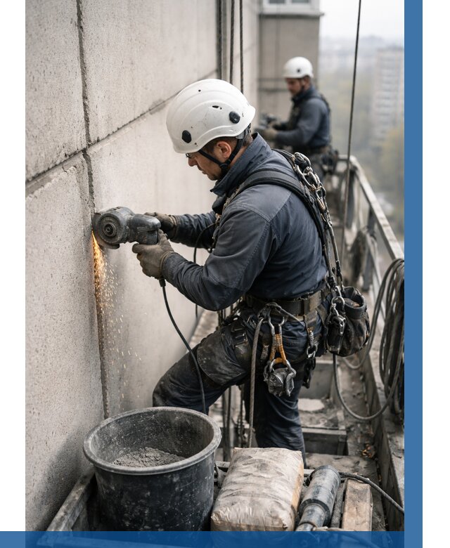 Штробление межпанельных швов в Еманжелинске от 1233 р. | ВЫСОТНИК-Мнж