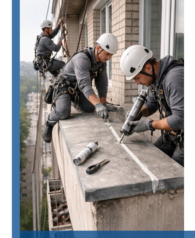 Герметизация балконного козырька в Еманжелинске профессионально