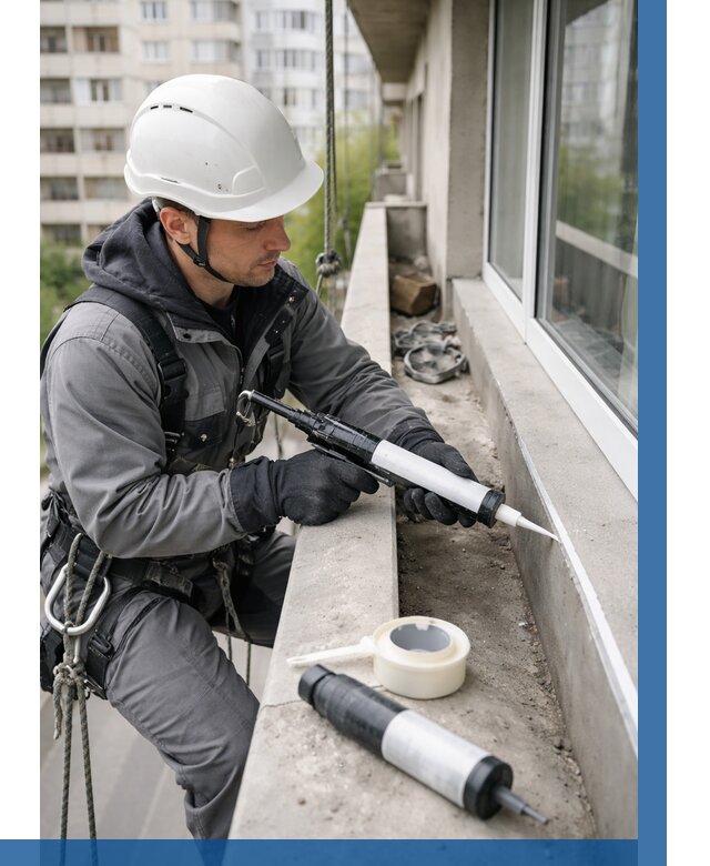 Герметизация швов лоджии в Еманжелинске от 4622 р. | ВЫСОТНИК-Мнж