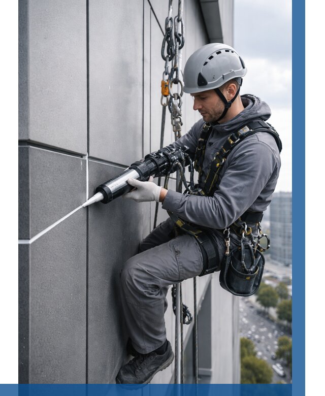 Герметизация стыков фасадных панелей в Еманжелинске от 6676 р.| ВЫСОТНИК-Мнж