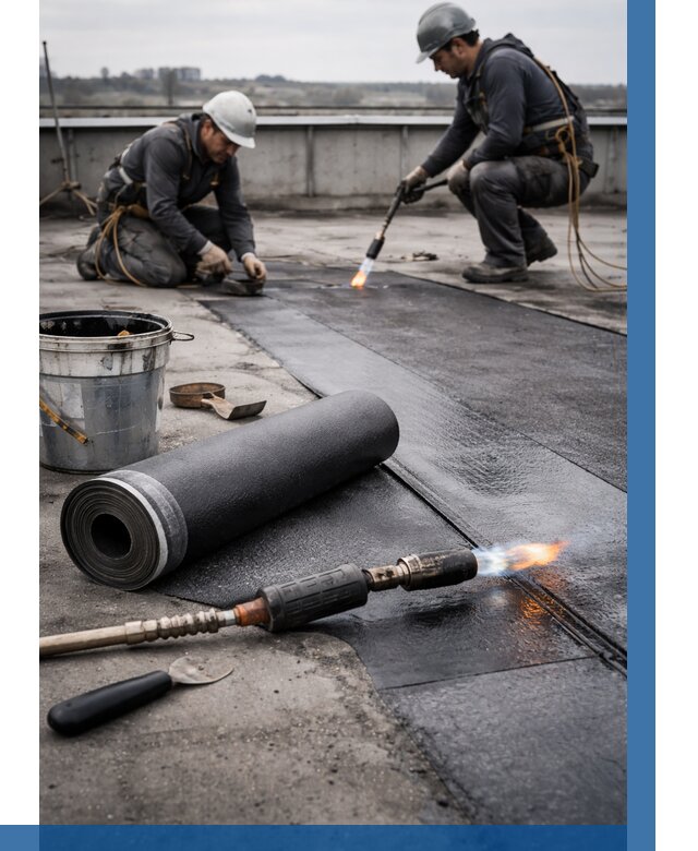 Ремонт рулонной кровли в Еманжелинске от 668 р. | ВЫСОТНИК-Мнж