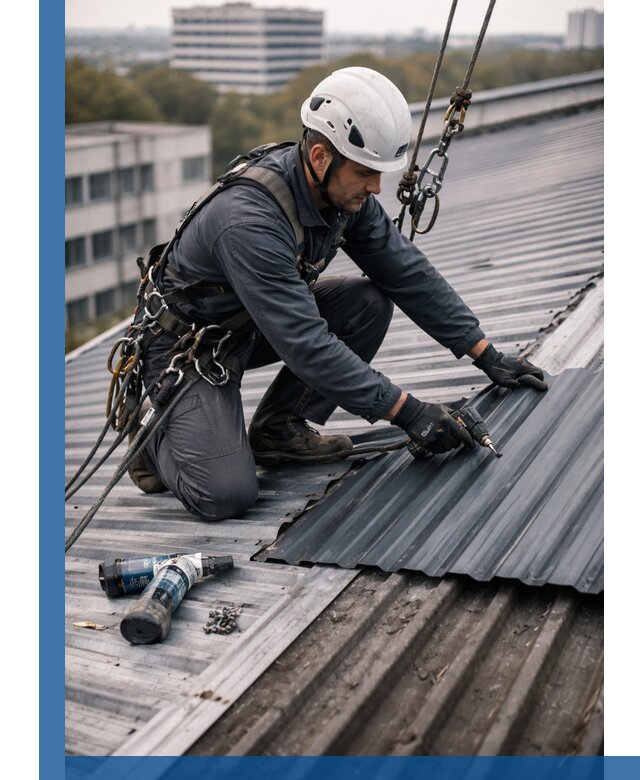 Ремонт профнастила на кровле в Еманжелинске, работы под ключ