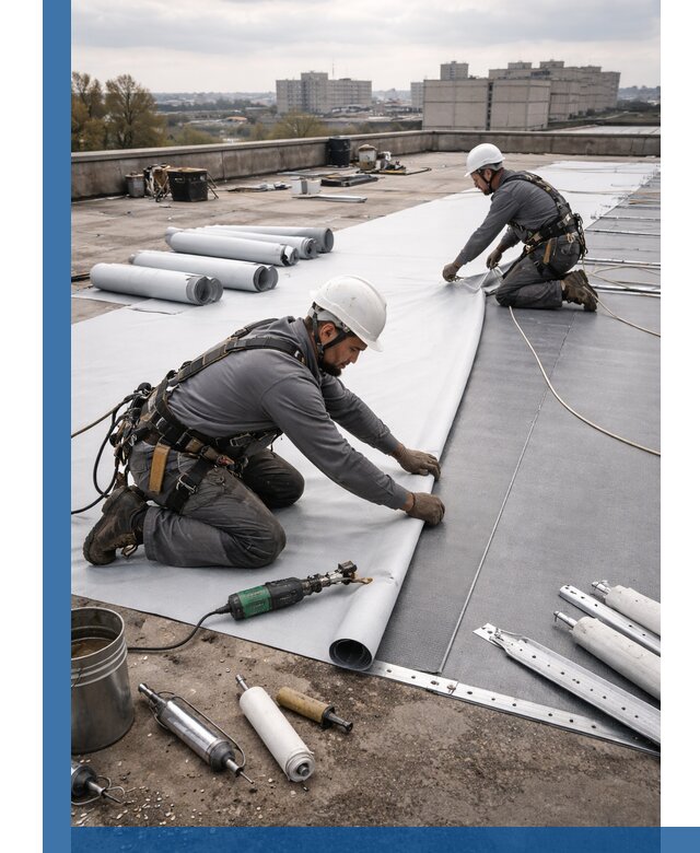 Монтаж мембранной кровли в Еманжелинске для промышленных зданий