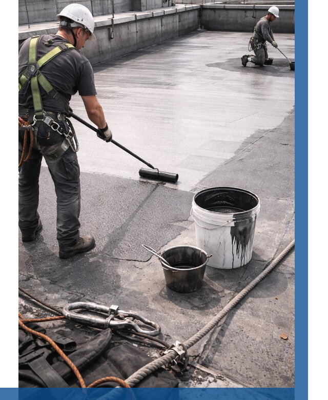 Гидроизоляция кровли жидкой резиной в Еманжелинске от 514 р. | ВЫСОТНИК-Мнж