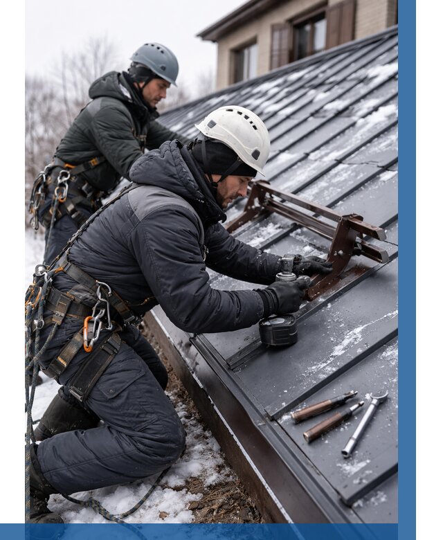 Монтаж снегозадержателей в Еманжелинске от 462 р. | ВЫСОТНИК-Мнж