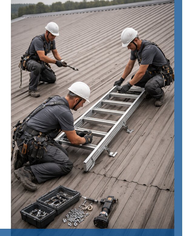 Монтаж кровельной лестницы в Еманжелинске от 4622 р. | ВЫСОТНИК-Мнж