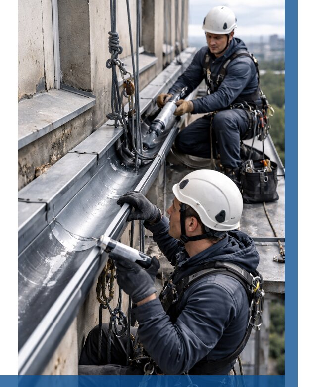 Ремонт водосточных желобов в Еманжелинске от 6676 р. | ВЫСОТНИК-Мнж