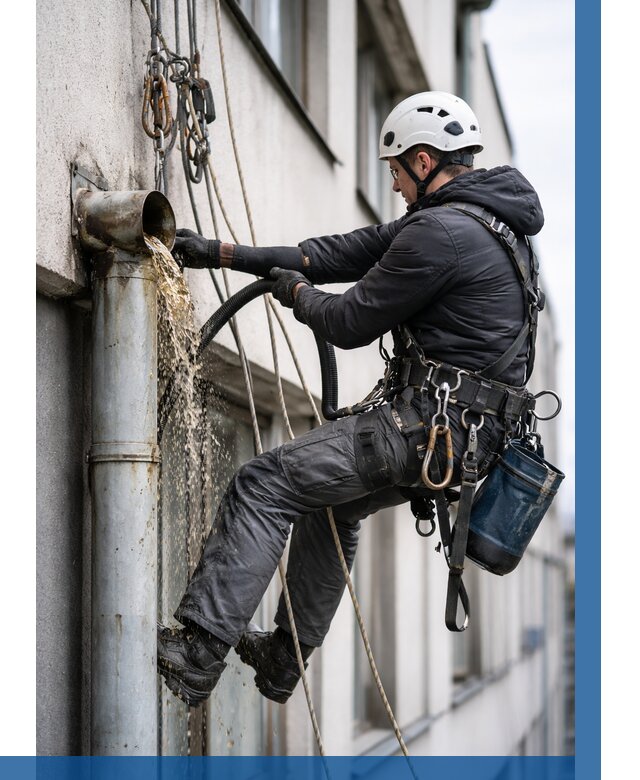 Прочистка водосточных труб в Еманжелинске от 3595 р. | ВЫСОТНИК-Мнж