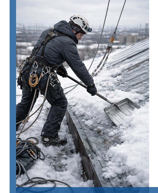 Профессиональная очистка кровли от снега и наледи в Еманжелинске