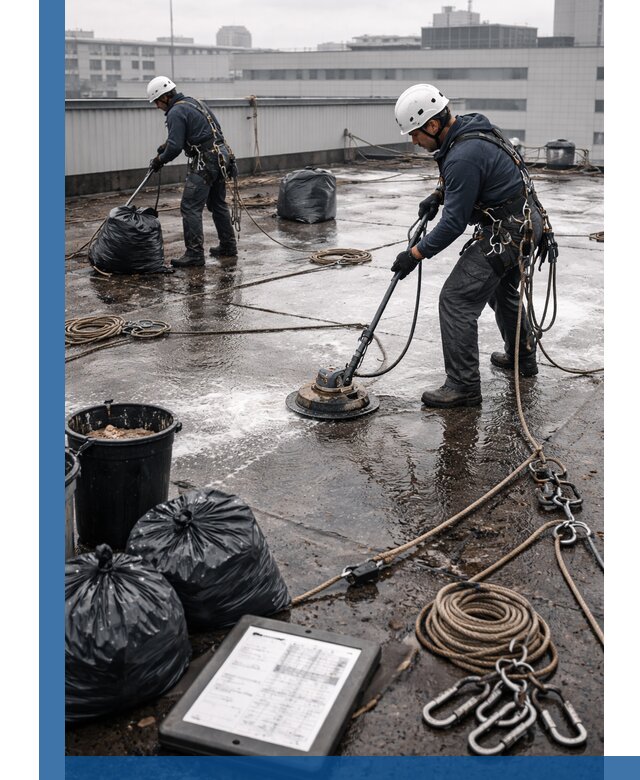 Плановая очистка кровли по графику в Еманжелинске для безопасности