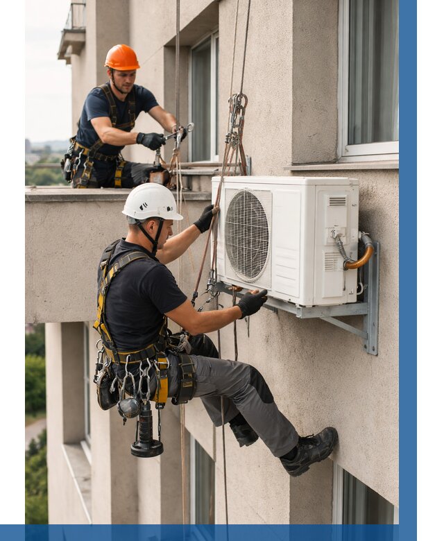 Монтаж внешнего блока кондиционера в Еманжелинске от 6676 р. | ВЫСОТНИК-Мнж