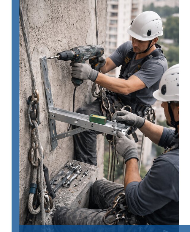 Установка кронштейнов кондиционера и крепежа в Еманжелинске