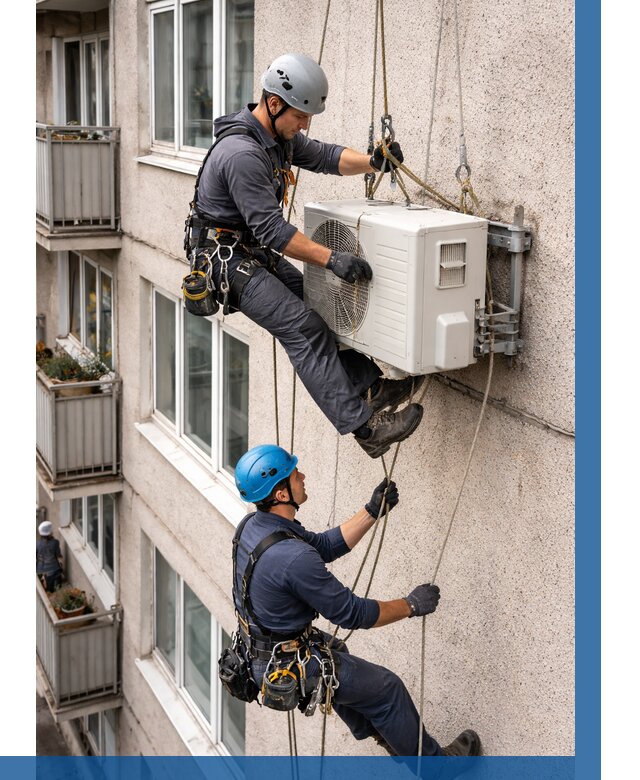 Перенос внешнего блока кондиционера в Еманжелинске от 9244 р.| ВЫСОТНИК-Мнж