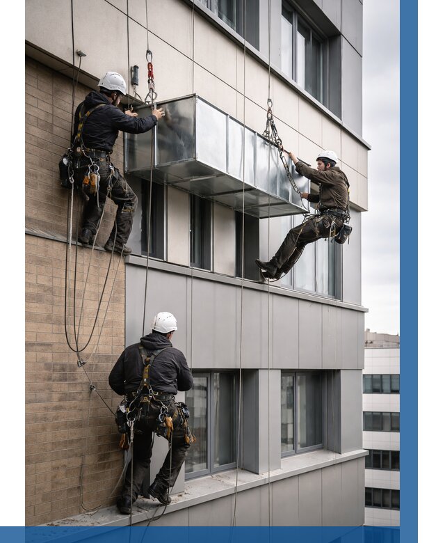 Монтаж воздуховодов на фасаде в Еманжелинске от 1541 р. | ВЫСОТНИК-Мнж