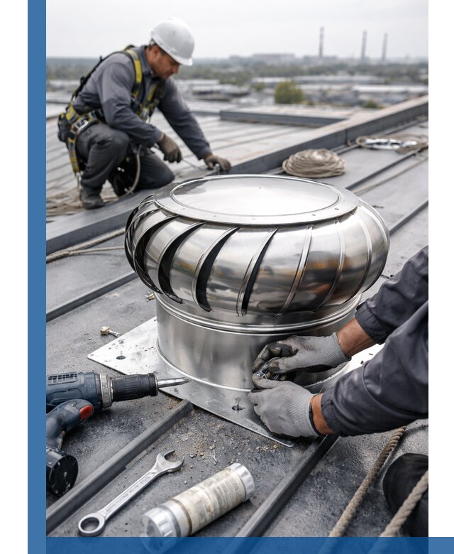 Установка дефлекторов на кровле в Еманжелинске профессионально