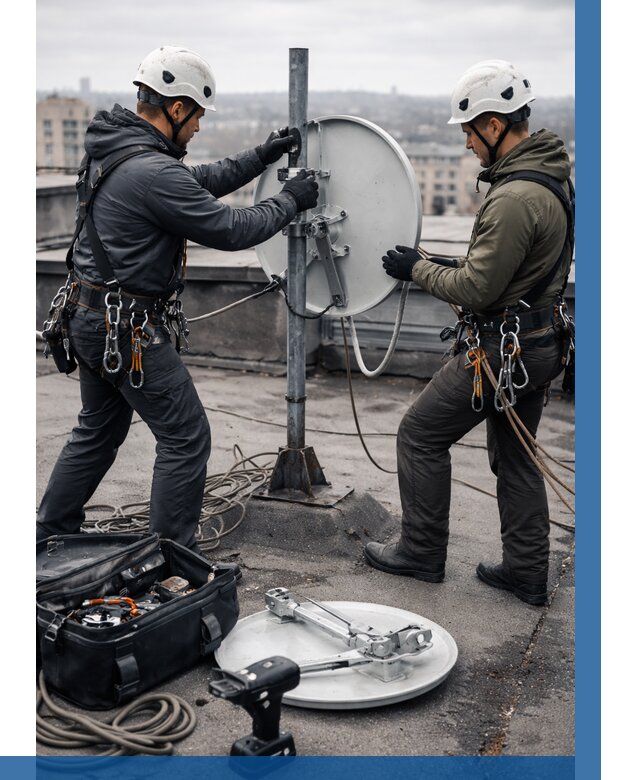 Демонтаж антенн на крыше в Еманжелинске от 4622 р. | ВЫСОТНИК-Мнж