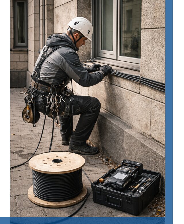 Прокладка оптоволоконного кабеля в Еманжелинске от 822 р. | ВЫСОТНИК-Мнж