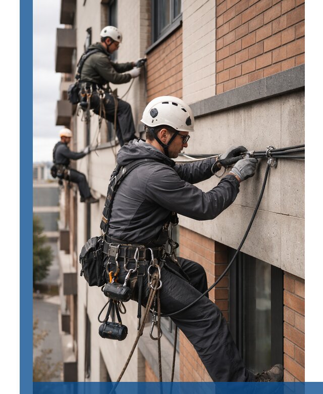 Крепление кабеля на фасаде монтаж и крепеж в Еманжелинске