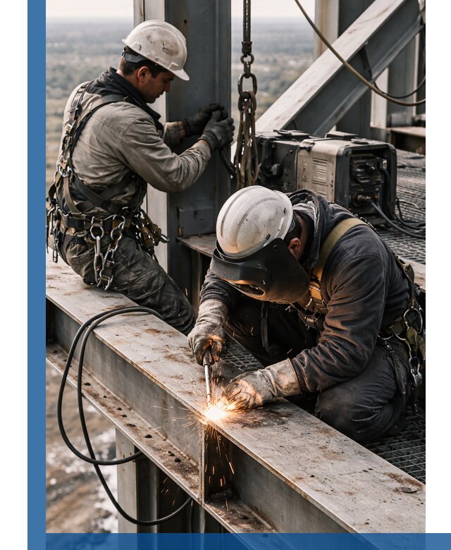 Высотные сварочные работы в Еманжелинске для промышленных объектов