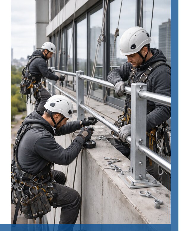 Монтаж ограждений на высоте в Еманжелинске, от 1233 р. | ВЫСОТНИК-Мнж