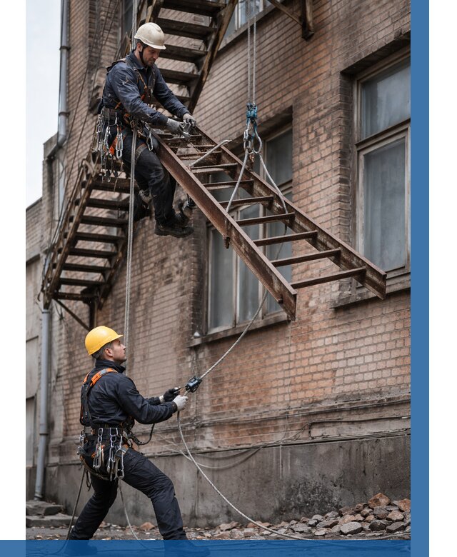 Демонтаж пожарной лестницы в Еманжелинске от 12325 р. | ВЫСОТНИК-Мнж