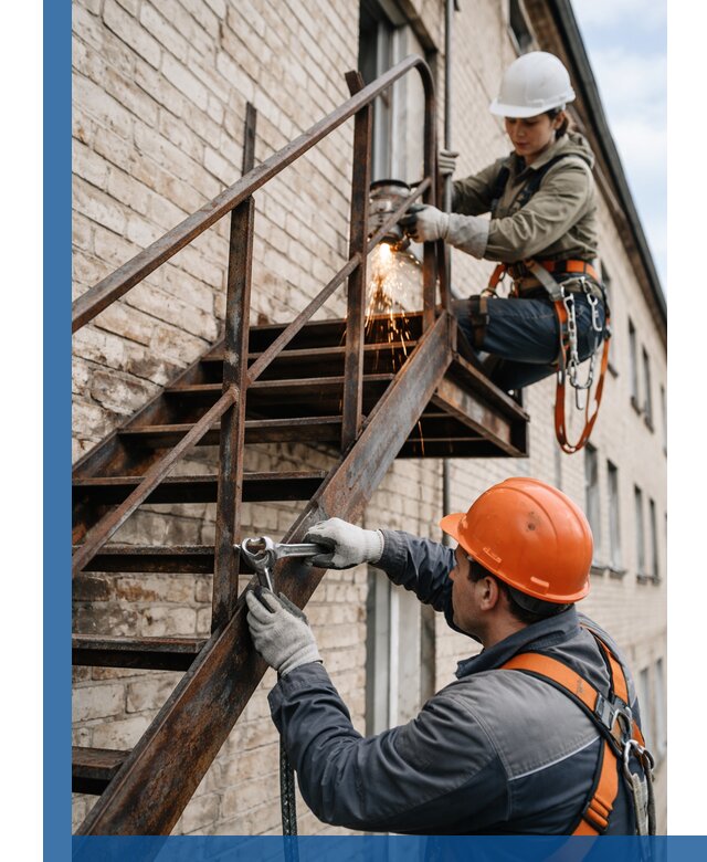 Ремонт и восстановление пожарных лестниц с выездом в Еманжелинске