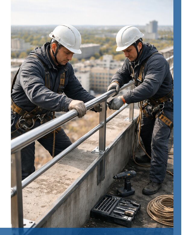 Монтаж перил на высоте в Еманжелинске от 2568 р. | ВЫСОТНИК-Мнж